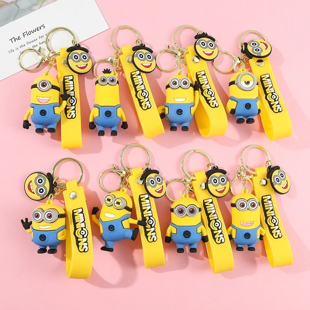 Super Cute Despicable Me Series Cartoon Model Keychain Minions Eggs Creative And Exquisite Kawaii Bag Decoration Pendant Gift