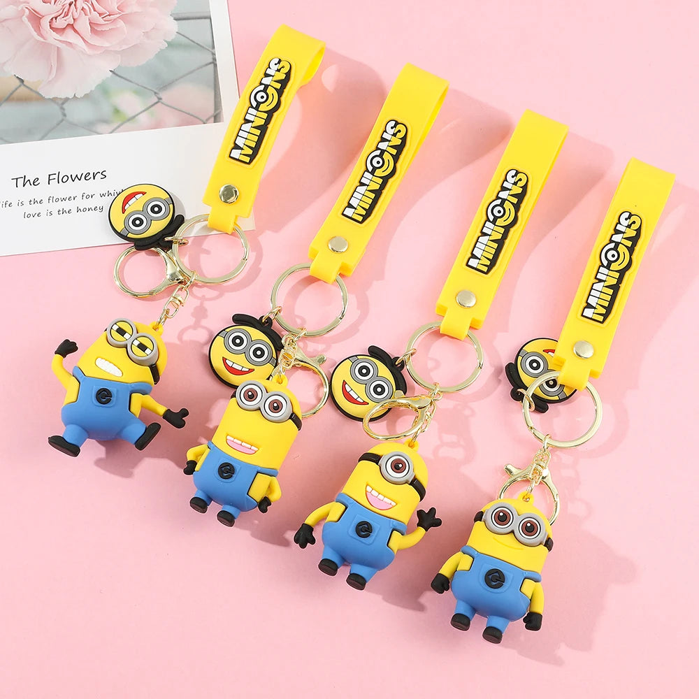 Super Cute Despicable Me Series Cartoon Model Keychain Minions Eggs Creative And Exquisite Kawaii Bag Decoration Pendant Gift