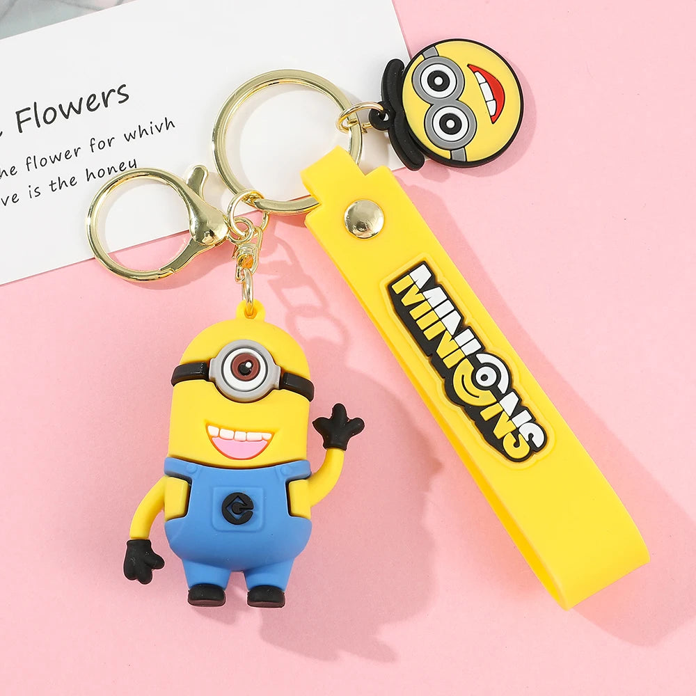 Super Cute Despicable Me Series Cartoon Model Keychain Minions Eggs Creative And Exquisite Kawaii Bag Decoration Pendant Gift