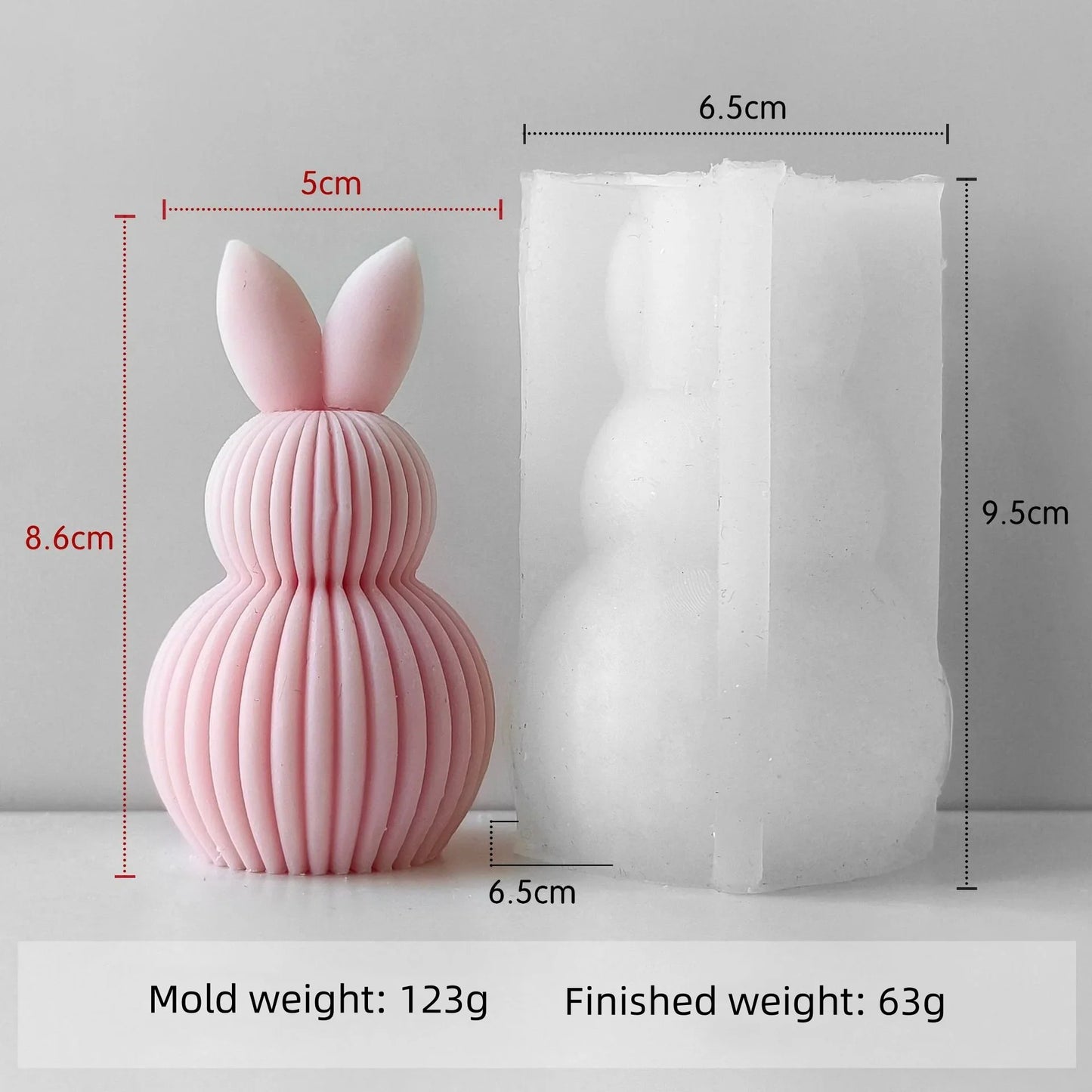 Easter Egg Silicone Mold Bunny Egg Shape Candle Plaster Ornament Mold Decoration Candle Making Supplies