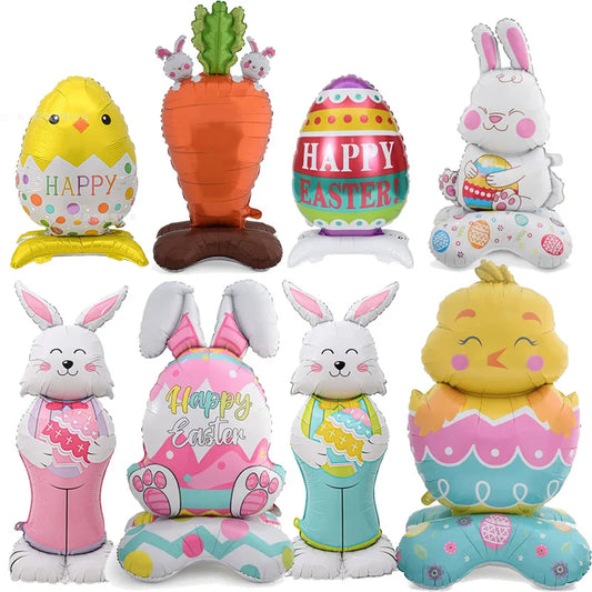 1pc,Large Easter Standing Balloon for Happy Easter Day Party Decorations 150cm Bunny Easter Egg Balloons Kids Party Favors