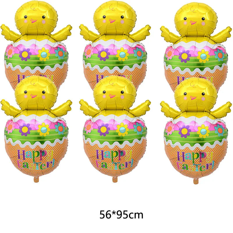 1pc,Large Easter Standing Balloon for Happy Easter Day Party Decorations 150cm Bunny Easter Egg Balloons Kids Party Favors