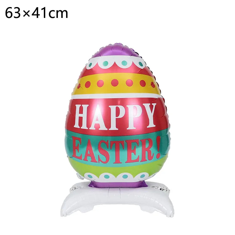 1pc,Large Easter Standing Balloon for Happy Easter Day Party Decorations 150cm Bunny Easter Egg Balloons Kids Party Favors