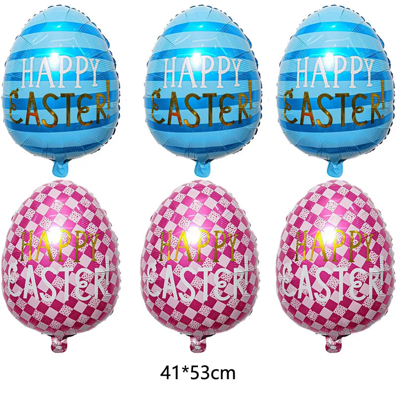 1pc,Large Easter Standing Balloon for Happy Easter Day Party Decorations 150cm Bunny Easter Egg Balloons Kids Party Favors