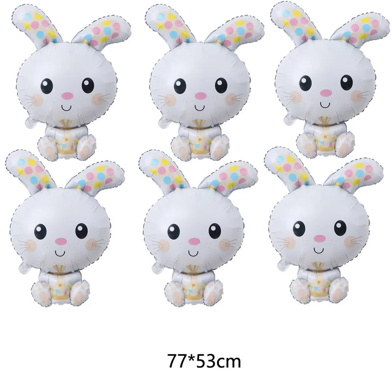 1pc,Large Easter Standing Balloon for Happy Easter Day Party Decorations 150cm Bunny Easter Egg Balloons Kids Party Favors