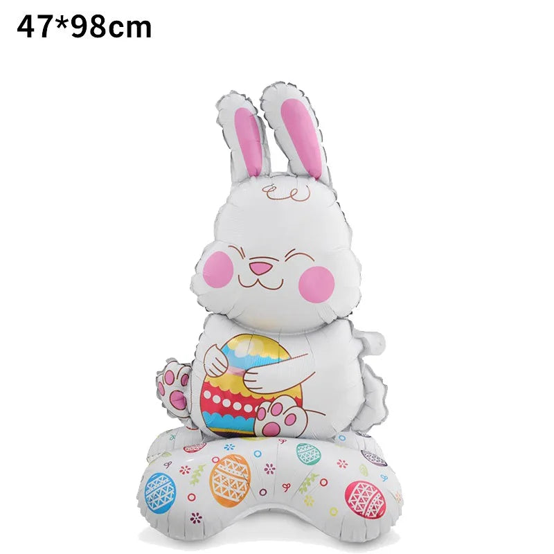 1pc,Large Easter Standing Balloon for Happy Easter Day Party Decorations 150cm Bunny Easter Egg Balloons Kids Party Favors