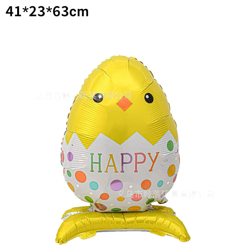 1pc,Large Easter Standing Balloon for Happy Easter Day Party Decorations 150cm Bunny Easter Egg Balloons Kids Party Favors