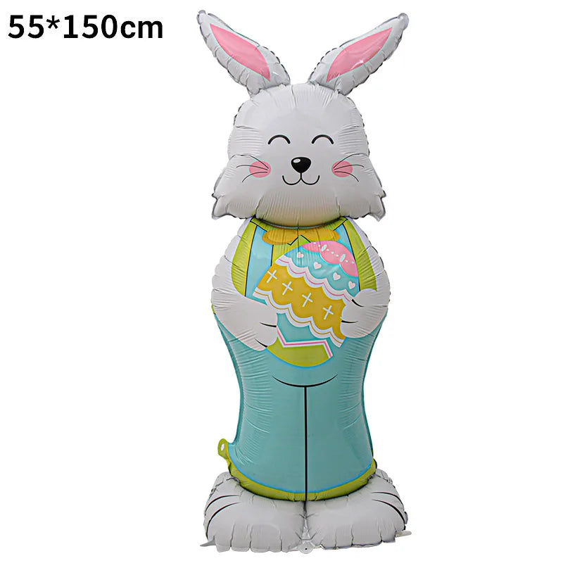 1pc,Large Easter Standing Balloon for Happy Easter Day Party Decorations 150cm Bunny Easter Egg Balloons Kids Party Favors