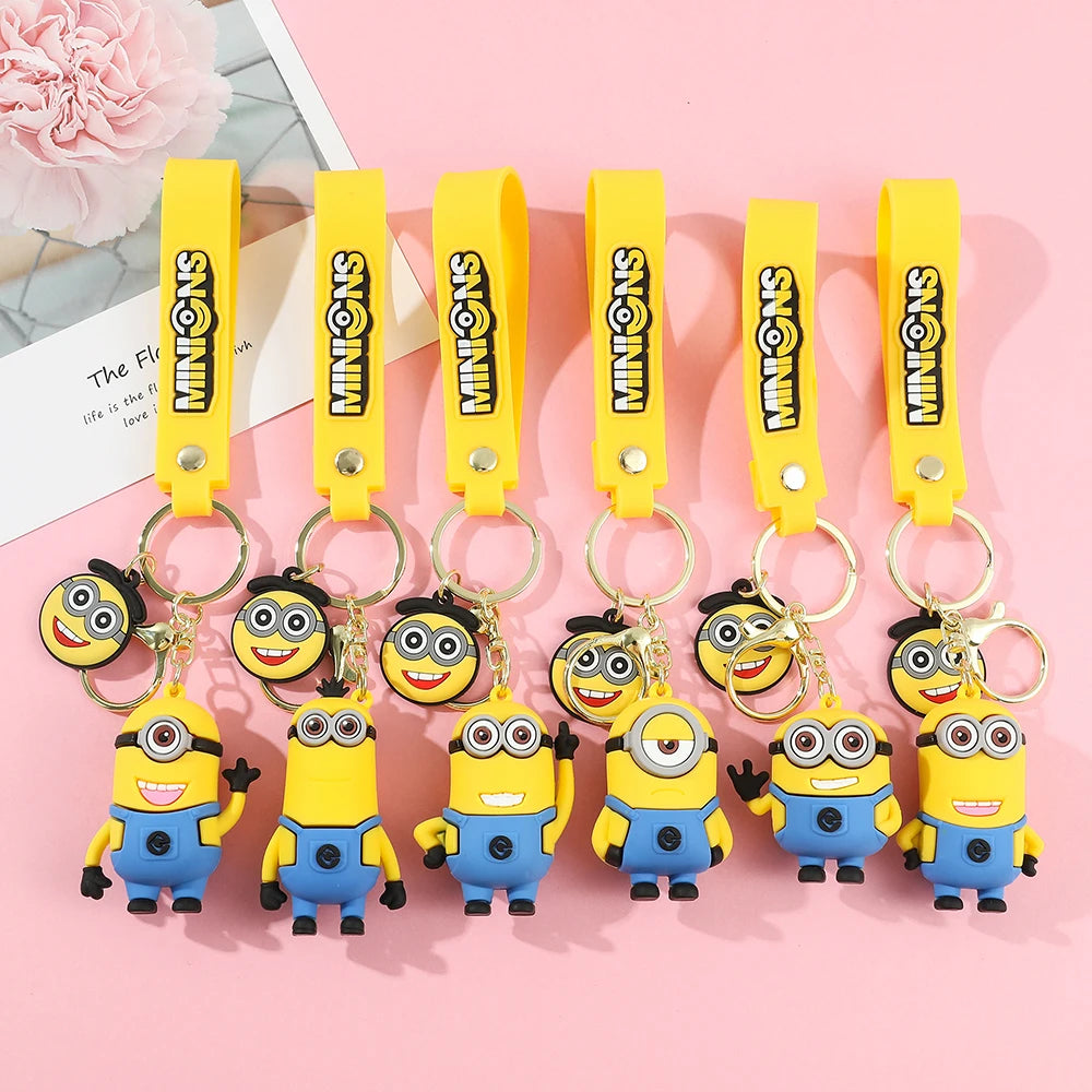 Super Cute Despicable Me Series Cartoon Model Keychain Minions Eggs Creative And Exquisite Kawaii Bag Decoration Pendant Gift